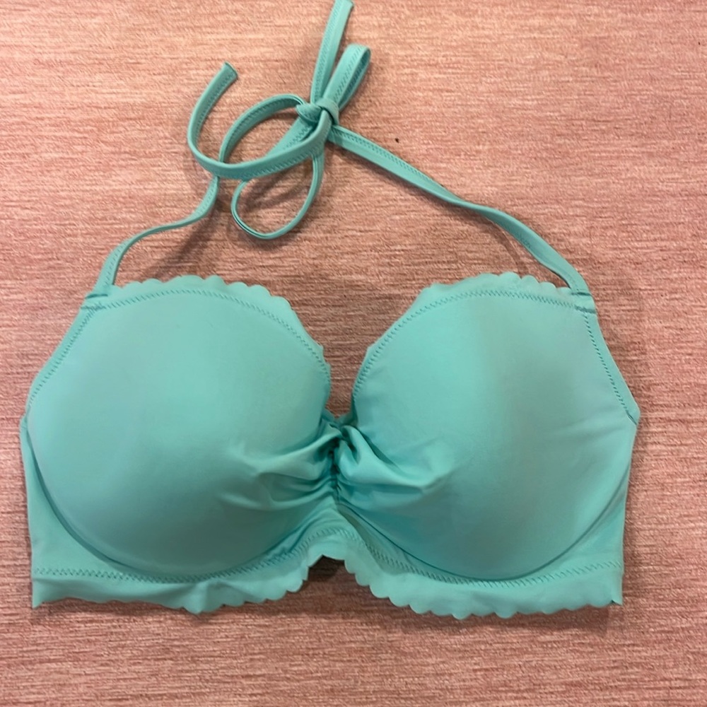 TEAL UNDERWIRE VICTORIA SECRET BIKINI TOP